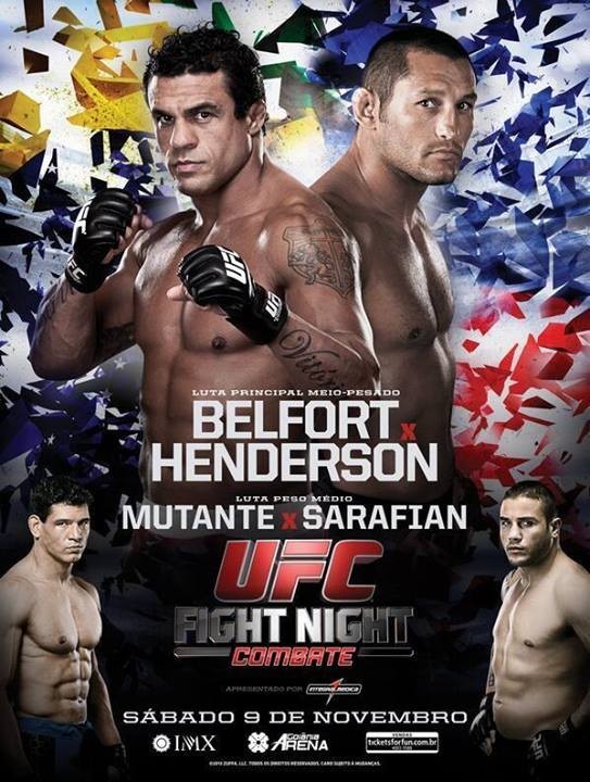 Pôster oficial do UFC Fight Night no Combate: Belfort x Henderson, em Goiânia (Foto: Divulgação / UFC)