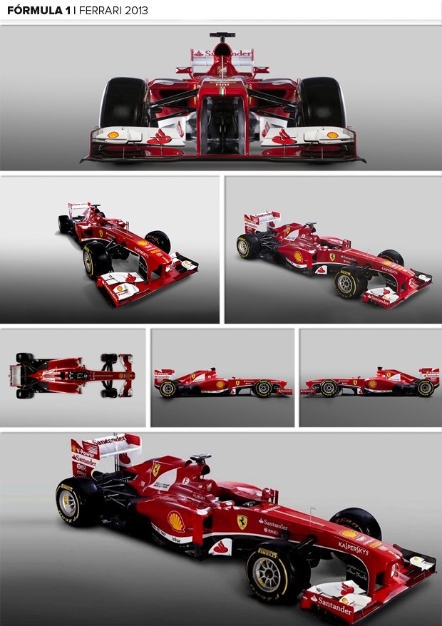 MOsaico montagem lançamento carro ferrari (Foto: Reprodução / Site Oficial da Ferrari)