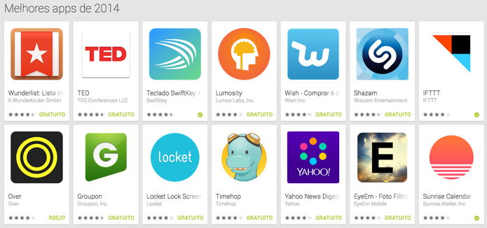 Google divulga lista dos melhores apps do ano (Foto: Reprodução/Google Play)