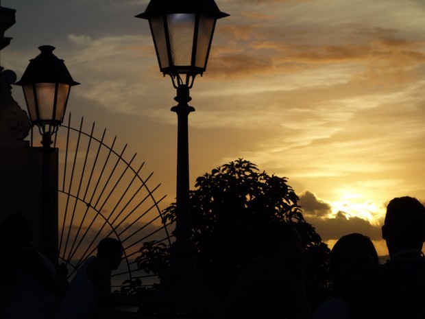 Por do sol em Salvador (Foto: Egi Santana/G1)