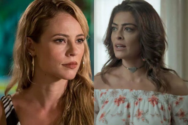 'A força do querer': Jeiza (Paolla Oliveira) e Bibi (Juliana Paes) (Foto: TV Globo)