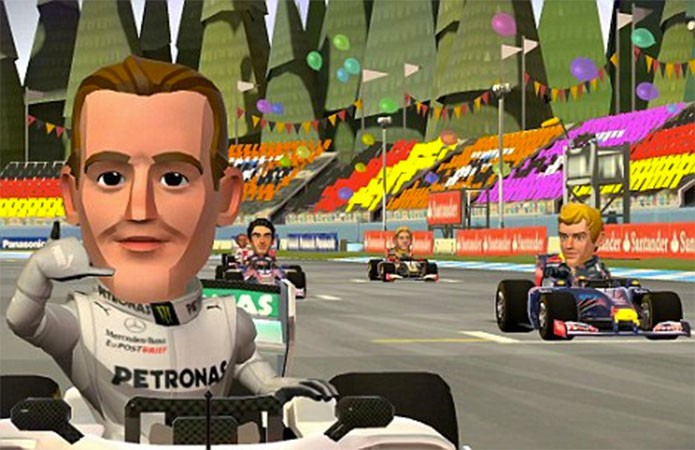 F1 Race Stars era engraçado (Foto: Divulgação)