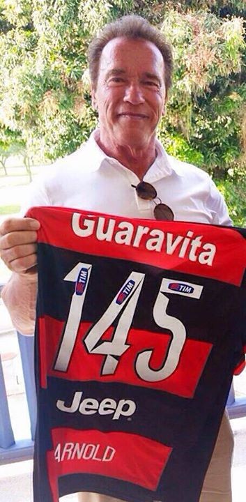 Arnold Schwarzenegger camisa Flamengo
