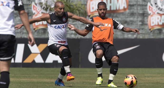 Emerson Sheik e Guilherme Andrade Corinthians (Foto: Daniel Augusto Jr/Agência Corinthians)