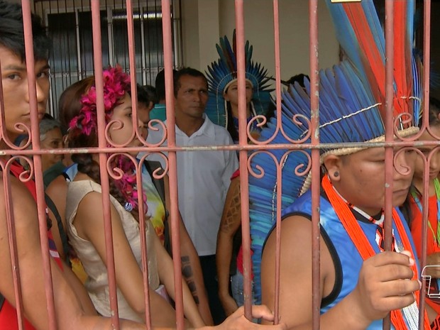 Indígenas ocupam Casai em Santarém (Foto: Reprodução/TVTapajós)