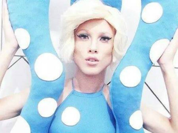 Drag queen era conhecida em Fortaleza por fazer cover da cantora Lady Gaga (Foto: Arquivo pessoal)