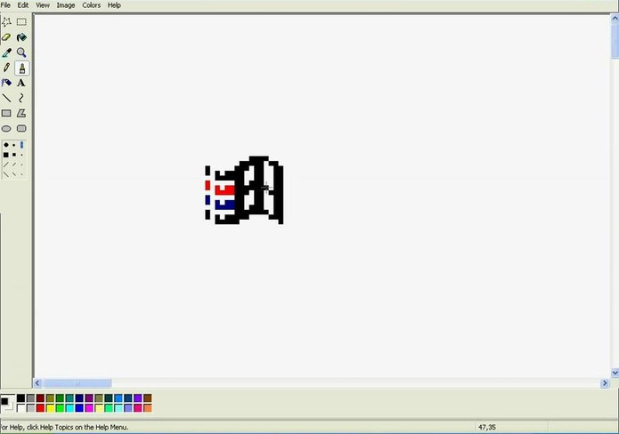 Paint no Windows 95 (Foto: Reprodução/YouTube) Paint no Windows 95 (Foto: Reprodução/YouTube)