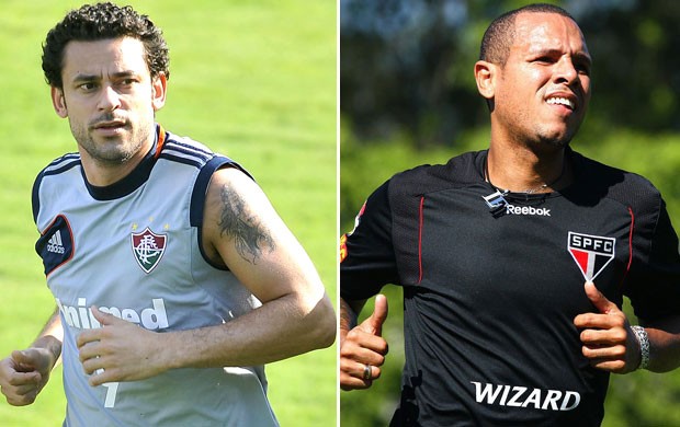 Montagem Fred e Luis Fabiano (Foto: Editoria de Arte / Globoesporte.com)