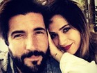 Jéssica Costa, grávida, ganha flores de Sandro Pedroso: ‘Sabe me fazer feliz’