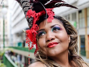 Gaby Amarantos canto no Baile Afrodite (Foto: Divulgação)