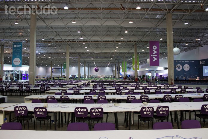 O ambiente da Campus Party 2015 é climatizado com ar-condicionado (Foto: Rodolfo Quinafelex/TechTudo)