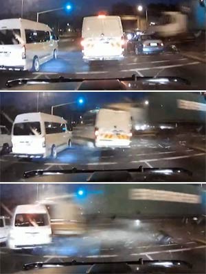 Sequência - vídeo registra acidente que deixou 27 mortos na África do Sul (Foto: Reprodução/LiveLeak/Aussie)