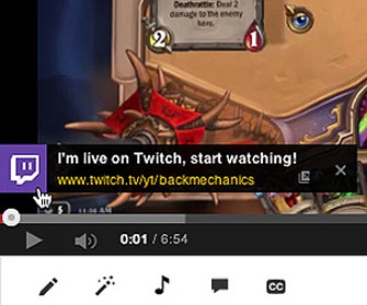 Detalhe do alerta enviado pelo Twitch ao YouTube (Foto: Reprodução/Twitch) Detalhe do alerta enviado pelo Twitch ao YouTube (Foto: Reprodução/Twitch)