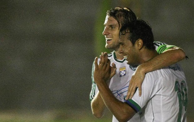 Vinicius comemora, América-RN x Palmeiras (Foto: Cesar Greco)