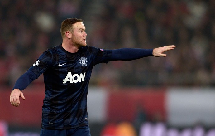 Rooney Olympiacos x Manchester United (Foto: AFP)