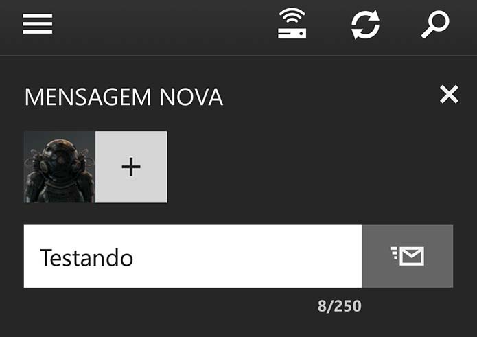 Envie mensagens para seus amigos (Foto: Reprodução/Murilo Molina)