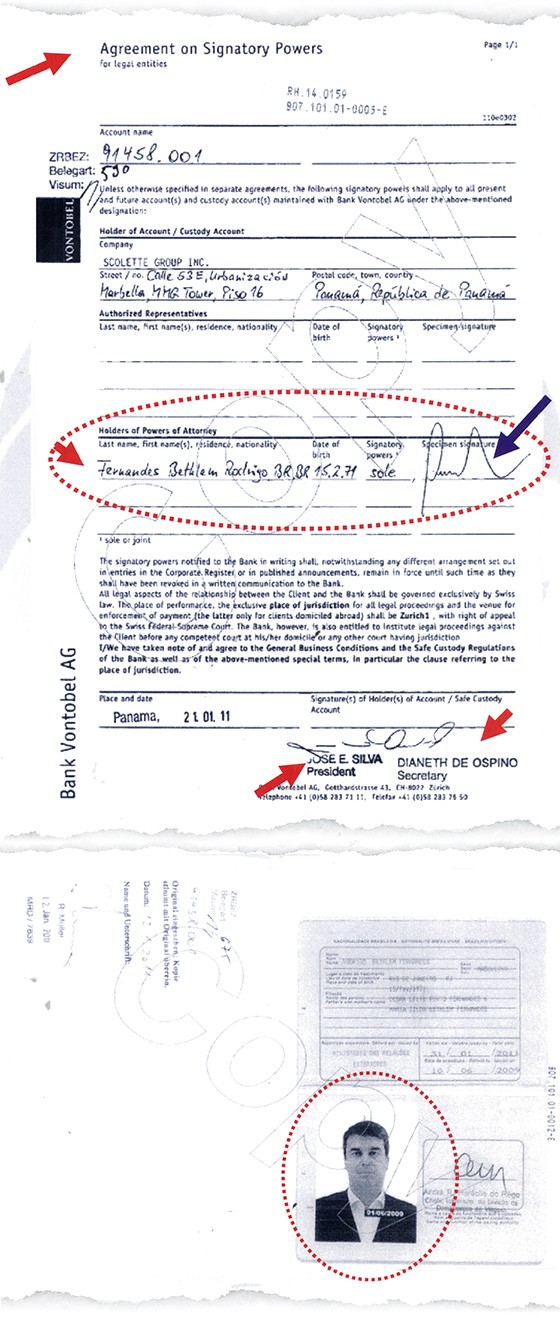 Conta aberta por offshore tem Bethlem como procurador. Ele apresentou o passaporte ao banco (Foto: reprodução) Conta aberta por offshore tem Bethlem como procurador. Ele apresentou o passaporte ao banco (Foto: reprodução)
