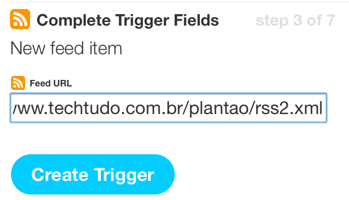 Adicionando feed RSS (Foto: Reprodução/Helito Bijora)