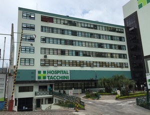 Hospital onde Luiz Fernando Costa foi internado (Foto: Diego Guichard)