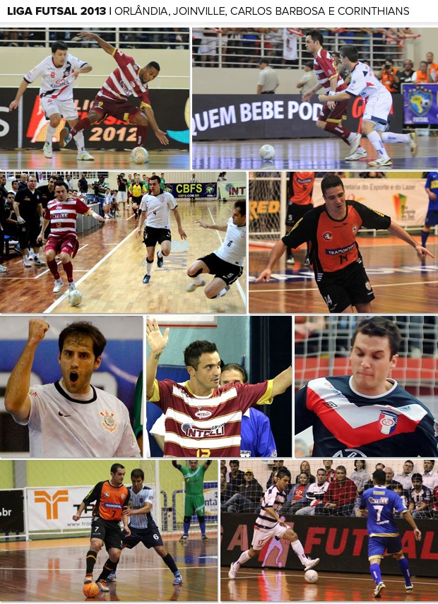 Mosaico Liga Futsal 2013 (Foto: Editoria de Arte)