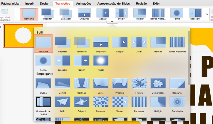 Novo PowerPoint oferece transições entre slides (Foto: Reprodução/Paulo Alves)