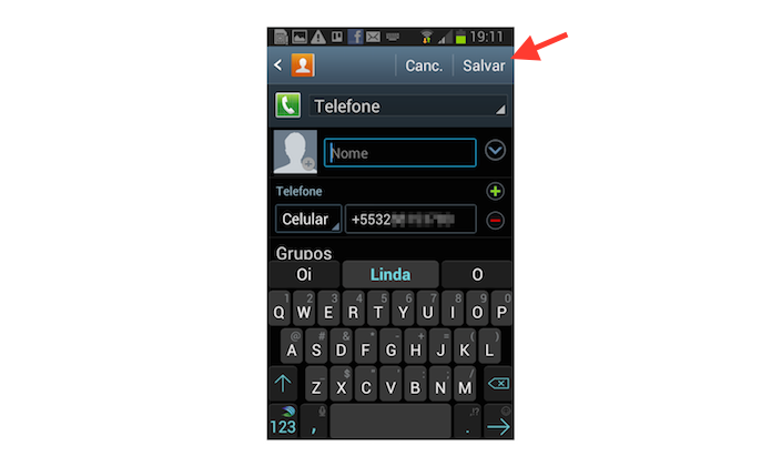 Adicionando um contato desconhecido na agenda do Android através do Google Messenger (Foto: Reprodução/Marvin Costa)