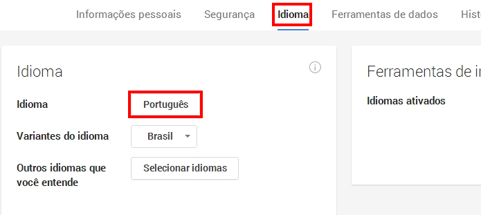 Abra mais opções de língua (Foto: Reprodução/Paulo Alves)