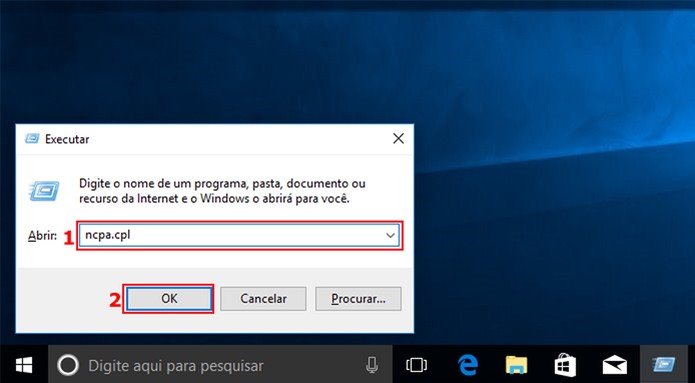 Acessando as "Conexões de rede" do Windows (Foto: Edivaldo Brito/TechTudo) Acessando as "Conexões de rede" do Windows (Foto: Edivaldo Brito/TechTudo)