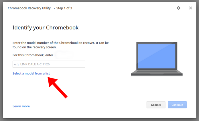 Informe o modelo do Chromebook (Foto: Reprodução/Paulo Alves)