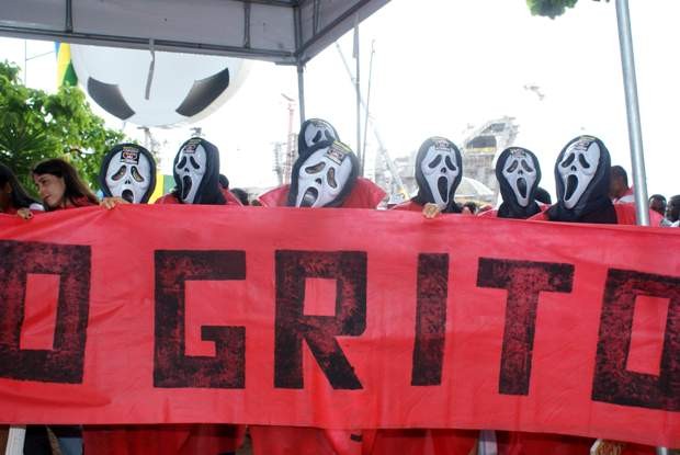 Professores greve Salvador Bahia O Grito (Foto: Egi Santana/G1)