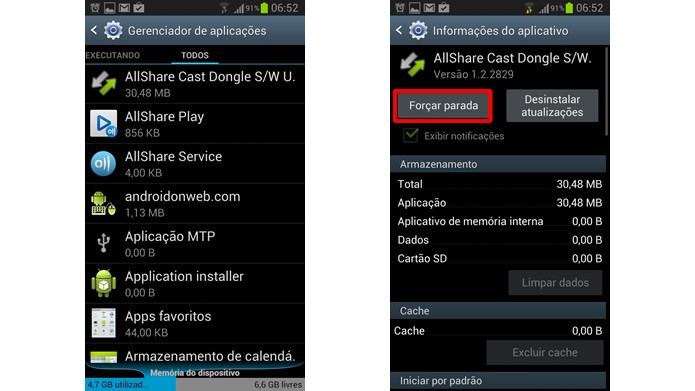 Acesse Gerenciamento de Aplicativos e encerre apps que tenham um alto índice de gasto e não estejam em uso (Foto: Reprodução/Daniel Ribeiro)