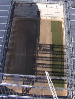 imagens aereas arena da baixada (Foto: reprodução/rpctv)