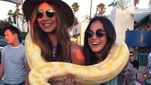 Marquezine e filha de Bebeto sorriem ao posar com cobra: 'Morrendo de medo' (Instagram/ Reprodução)