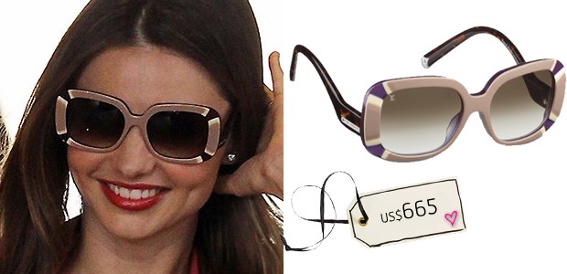 Miranda Kerr, Wearing: Louis Vuitton Anemone Sunglasses