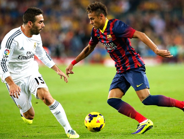 Neymar jogo Barcelona x Real Madrid (Foto: AP)