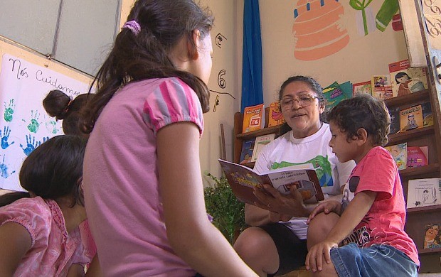 Projeto incentiva prática da leitura (Foto: Bom Dia Amazônia)