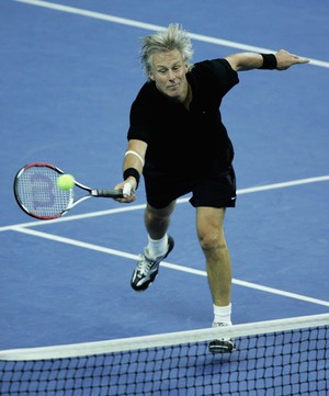Bjorn Borg em jogo de lendas Belfast Tennis Legends 2008 (Foto: Getty Images)