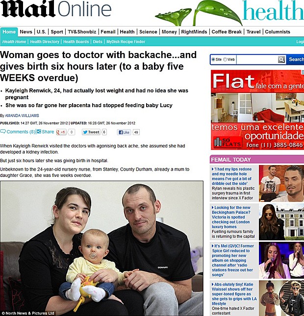 Bebê (Foto: Daily Mail/Reprodução)