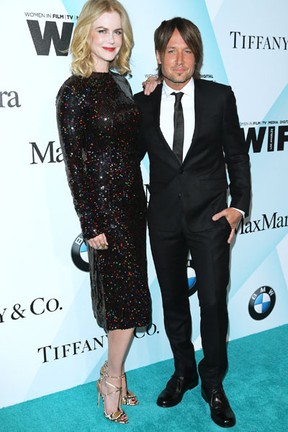 Nicole Kidman e o marido, Keith Urban, em premiação em Los Angeles, nos Estados Unidos (Foto: Mark Davis/ Getty Images/ AFP)