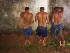 Três detentos foram recapturados (Foto: Divulgação/Força Nacional)