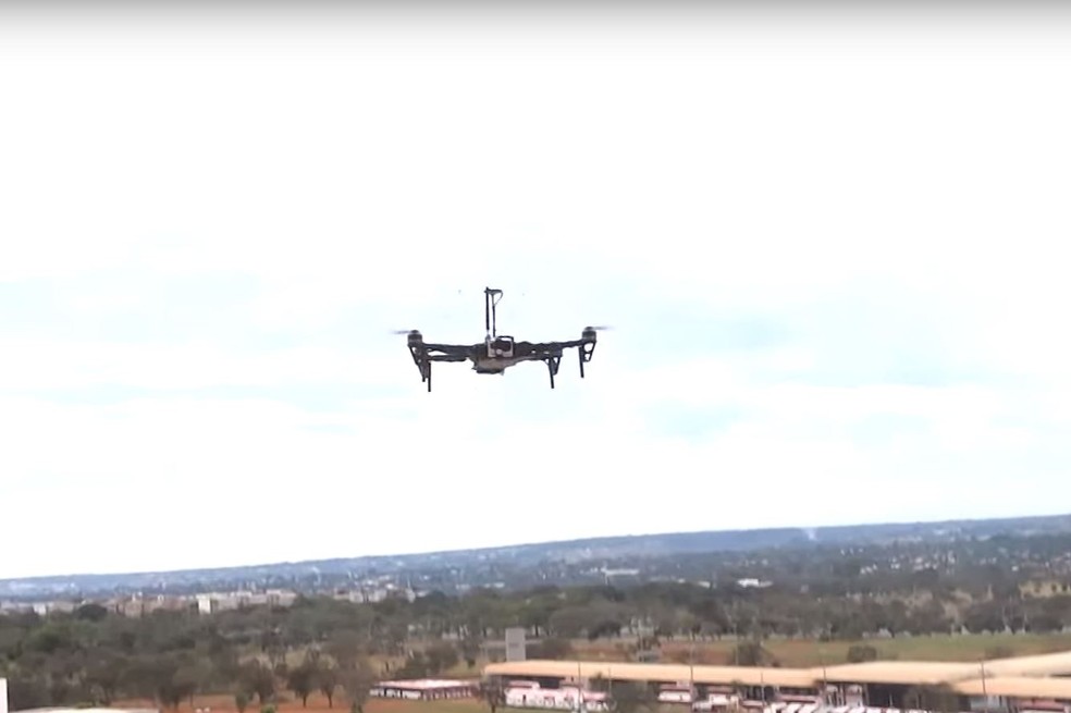 Drone usado pelo Corpo de Bombeiros do DF (Foto: Reprodução)