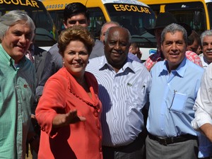Presidente Dilma Rousseff em Campo Grande (Foto: Fernando da Mata/G1 MS)