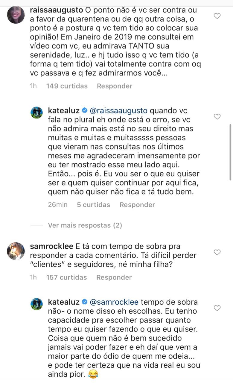 Modelo Kat Torres gera revolta ao se pronunciar contra a quarentena  (Foto: Reprodução/Instagram)