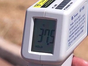 Temperatura em Barreiras, região oeste da Bahia (Foto: Reprodução/TV Oeste) Temperatura em Barreiras, região oeste da Bahia (Foto: Reprodução/TV Oeste)