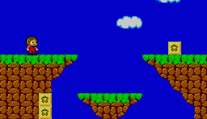 Alex Kidd in Miracle World vinha na memória do Master System (Foto: Reprodução/André Mello)