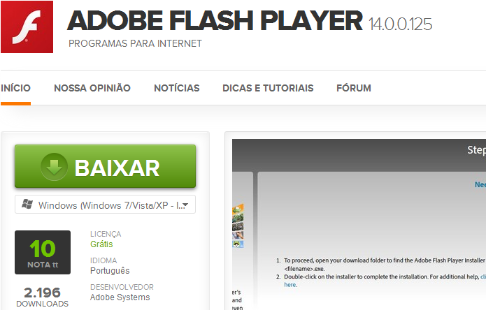 browser with flash player support