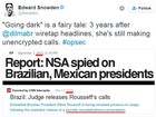 Edward Snowden cita grampo de Dilma no Twitter