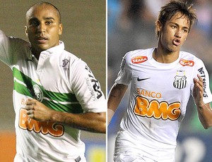 Deivid, Neymar, Santos Coritiba (Foto: Editoria de Arte / Globoesporte.com)