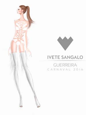Primeiro croqui da fantasia de Ivete é divulgado (Foto: Divulgação) Primeiro croqui da fantasia de Ivete é divulgado (Foto: Divulgação)