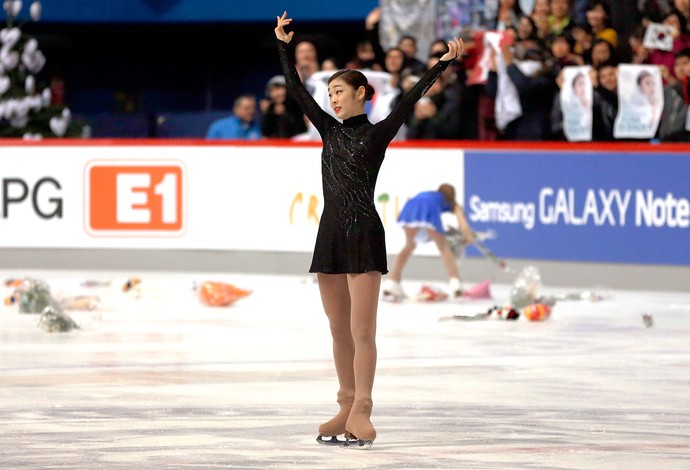 Yu-Na Kim competição de patinação (Foto: AP)